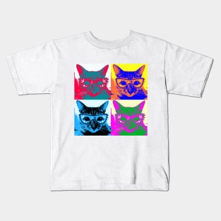 cool cat art Kids T-Shirt